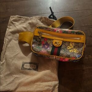 Gucci Floral Crossbody Bag - Yellow and Multicolor